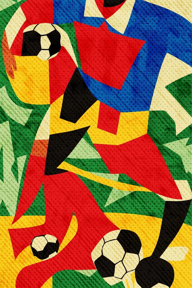 voetbal speler - duiken in een kleurrijk wereld met deze illustratie verzameling geïnspireerd door iconisch papier snijden kunst, uitdagend de creatief mogelijkheden van papier en schaar. vector