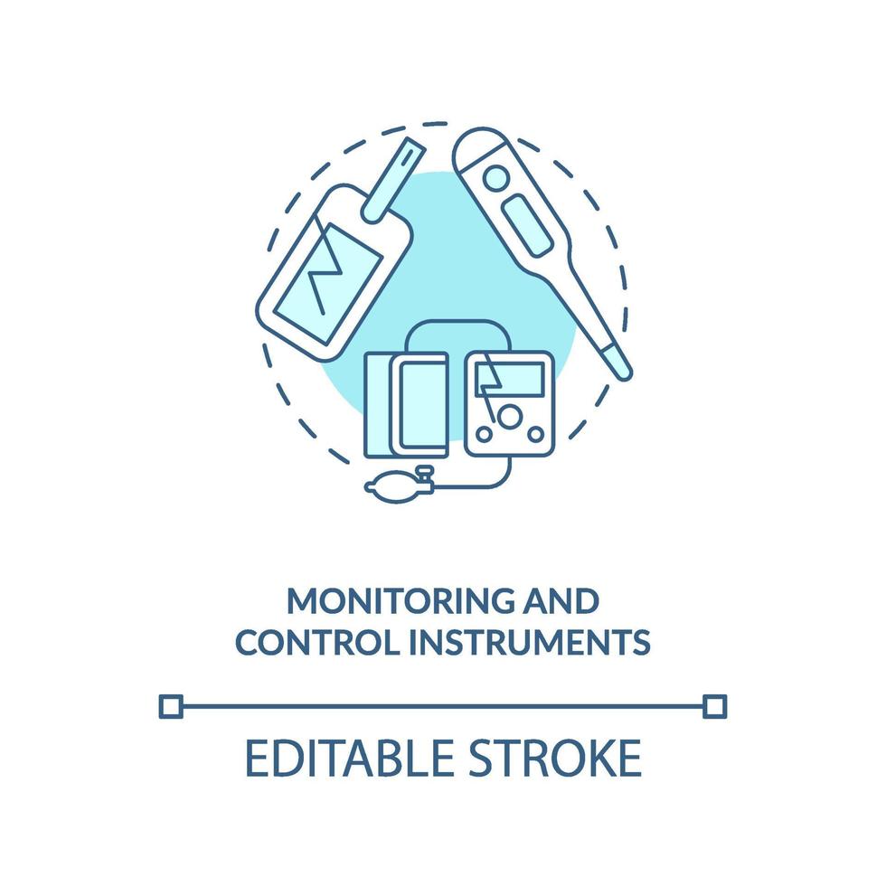 monitoring en controle instrumenten concept pictogram vector