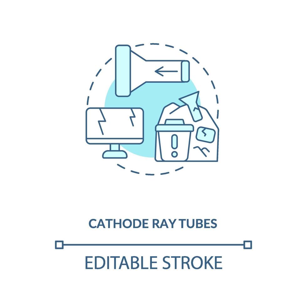 kathodestraalbuizen concept pictogram vector