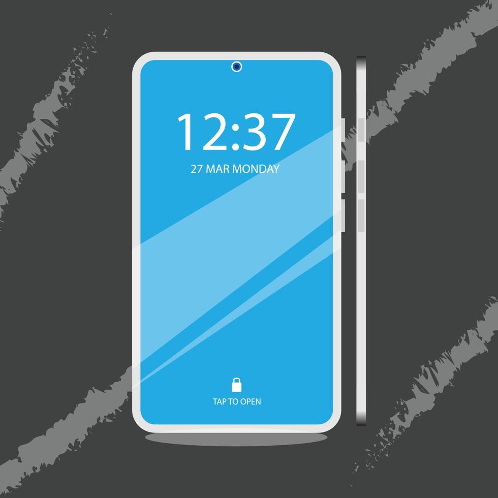 3d hoog kwaliteit smartphone vector illustratie,