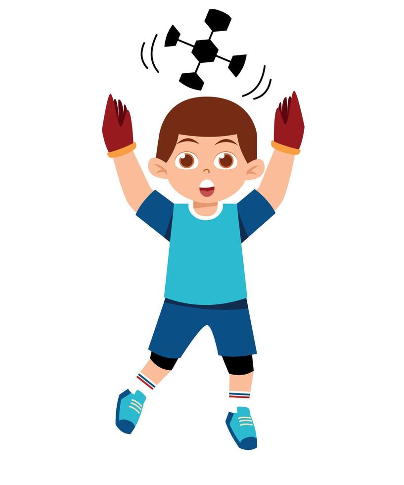 kind spelen Amerikaans voetbal illustratie vector