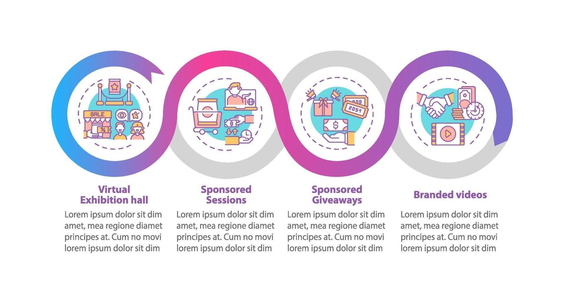 sponsoring ve vector infographic sjabloon