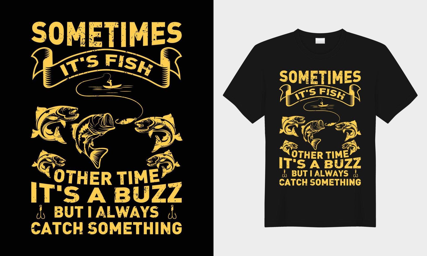 soms zijn vis andere tijd zijn een ophef visvangst vector typografie t-shirt ontwerp