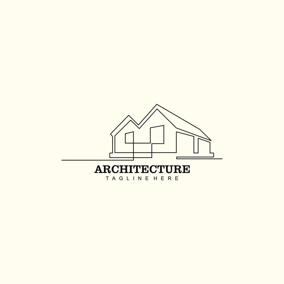 architectuur logo ontwerp met uniek concept vector