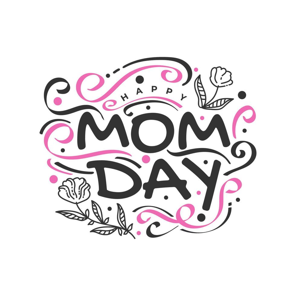 gelukkig moeder dag belettering. moeder dag typografie, kan worden gebruikt voor groet kaart, poster, banier, of t overhemd ontwerp vector