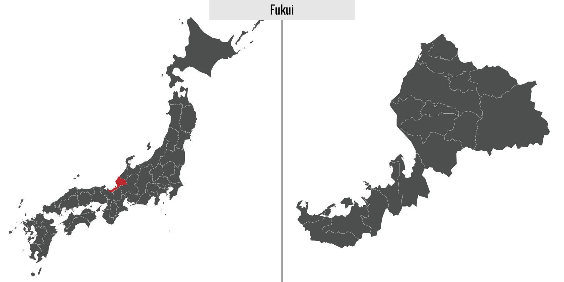 kaart prefectuur van Japan vector