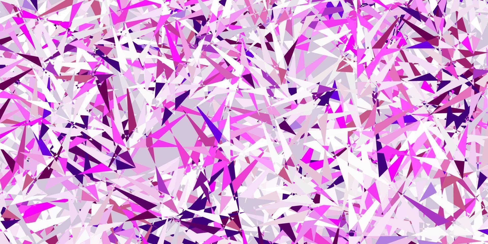 lichtpaarse, roze vector achtergrond met driehoeken.