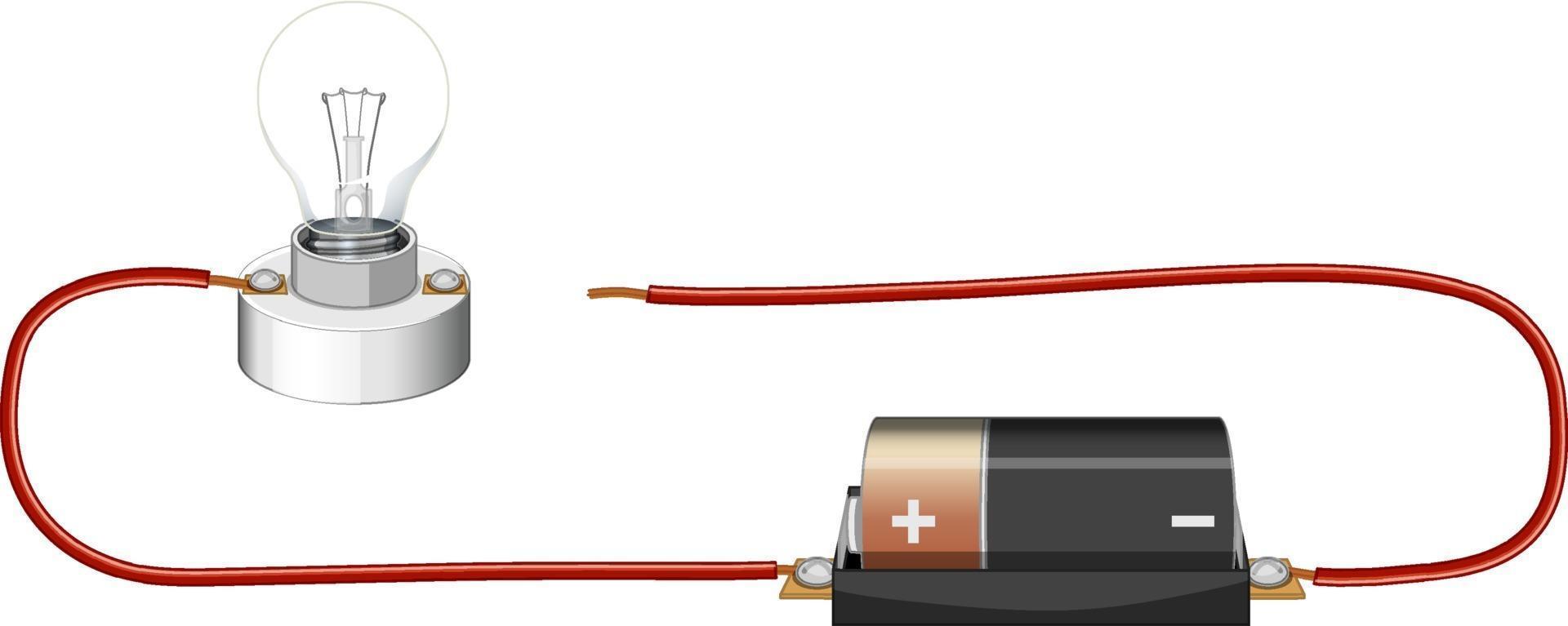 wetenschappelijk experiment van elektrisch circuit vector