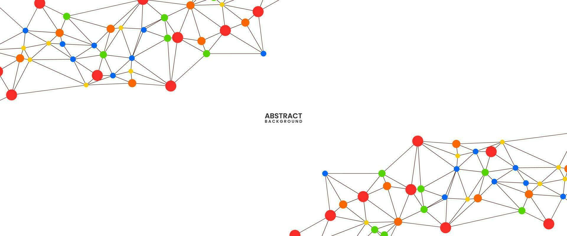 abstract achtergrond met driehoek vorm patroon en kleurrijk dots moleculair vector