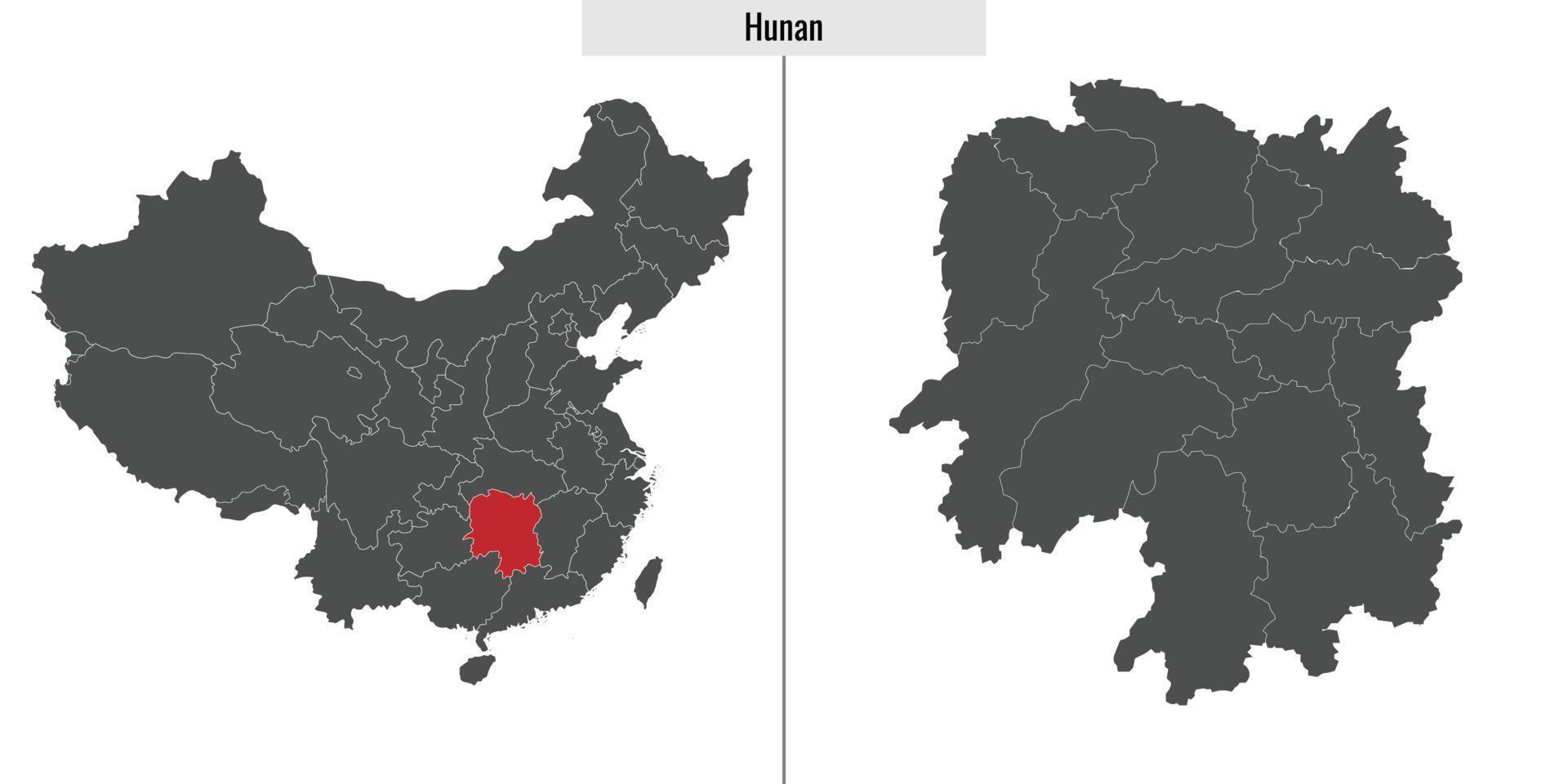 kaart provincie van China vector