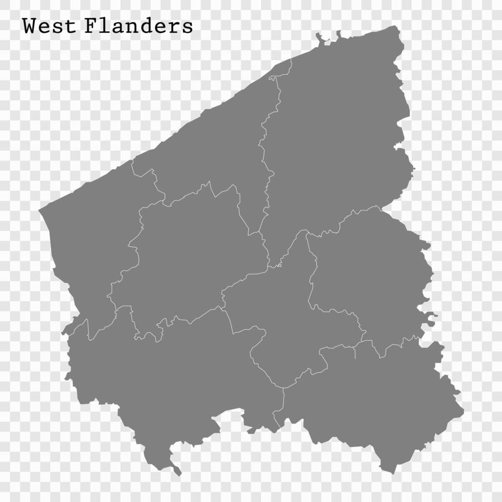 hoog kwaliteit mapis een provincie van belgie vector