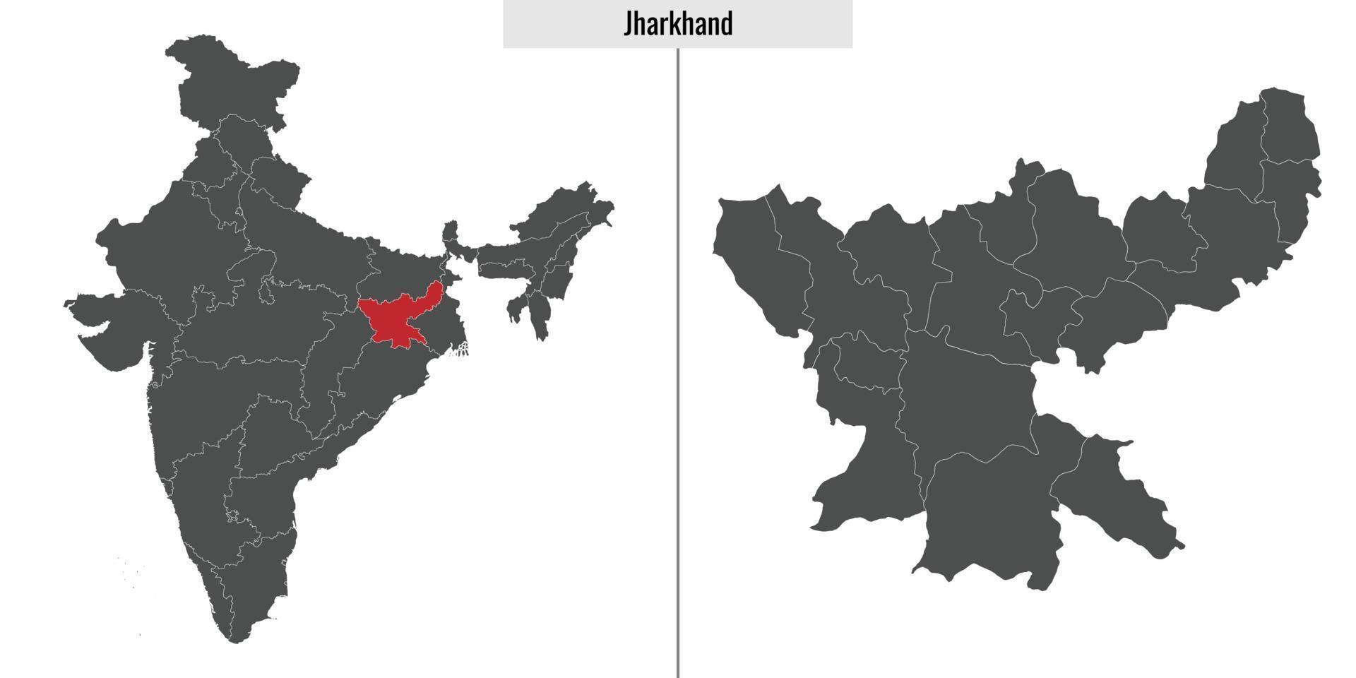 kaart staat van Indië vector