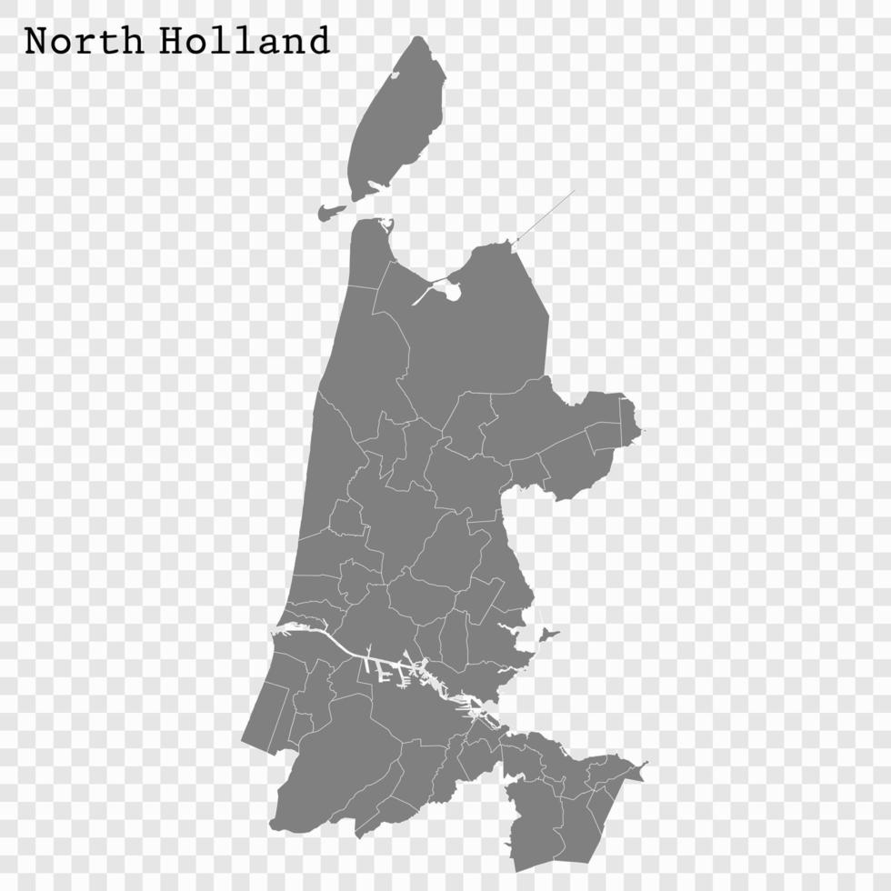 hoog kwaliteit kaart is een provincie van Nederland vector