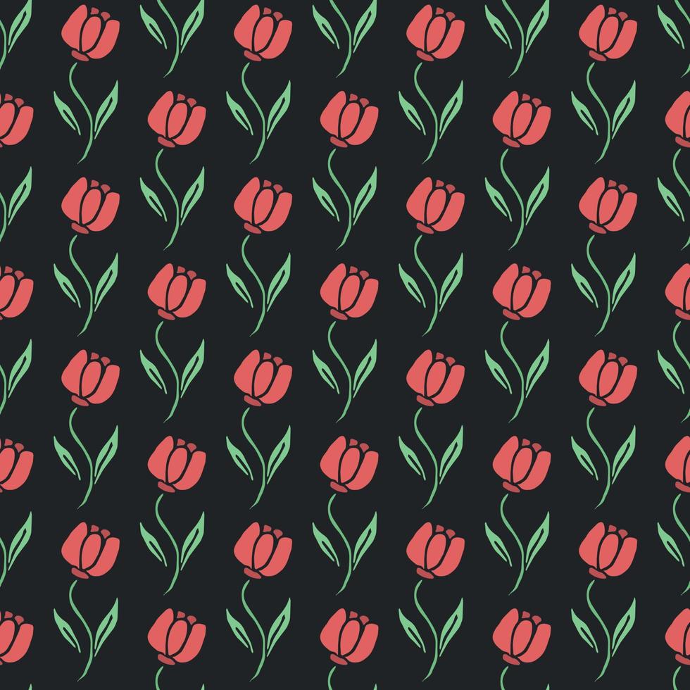 naadloos bloemen patroon. tekening achtergrond met bloemen. voorjaar patroon vector