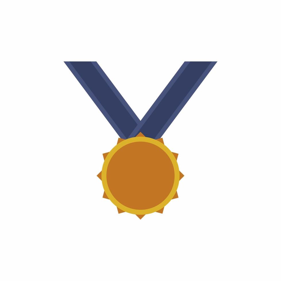 gouden medaille afstuderen. afgestudeerden van universiteiten en scholen. eerste plaats winnende diploma-object. viering universitair afstuderen concept geïsoleerd op een witte achtergrond. platte cartoon vectorillustratie. vector