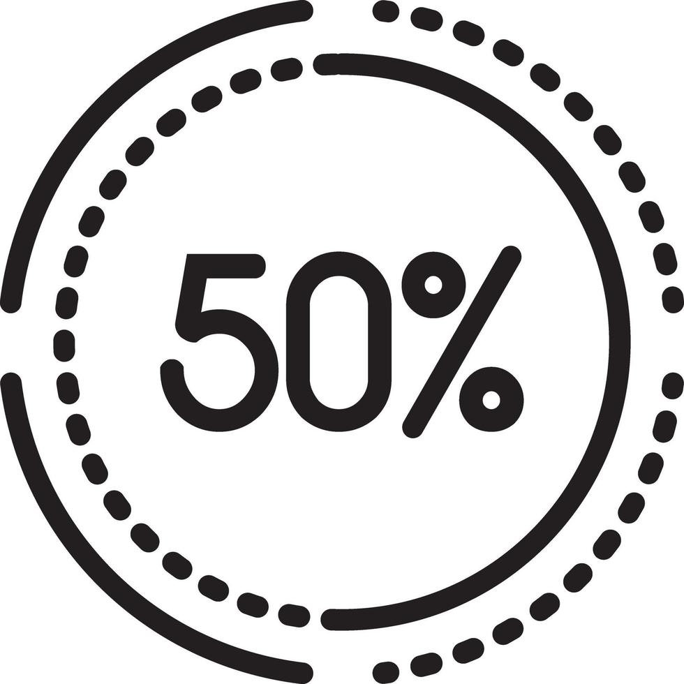 lijnpictogram voor percentage vector