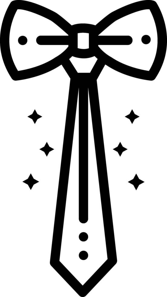 lijn pictogram voor stropdas vector