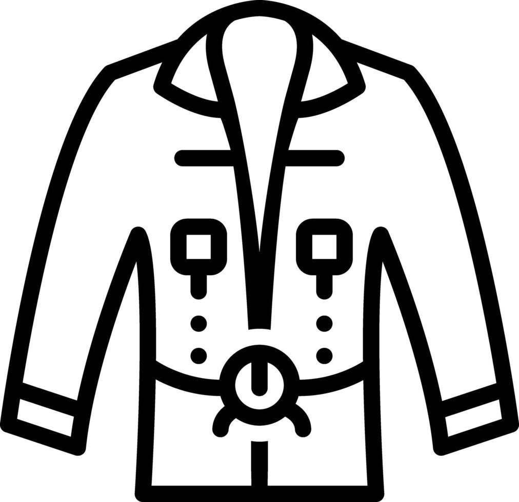 lijnpictogram voor bovenkleding vector