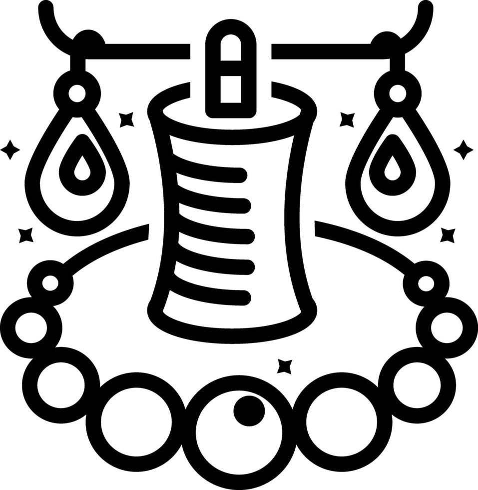 lijnpictogram voor sieraden vector