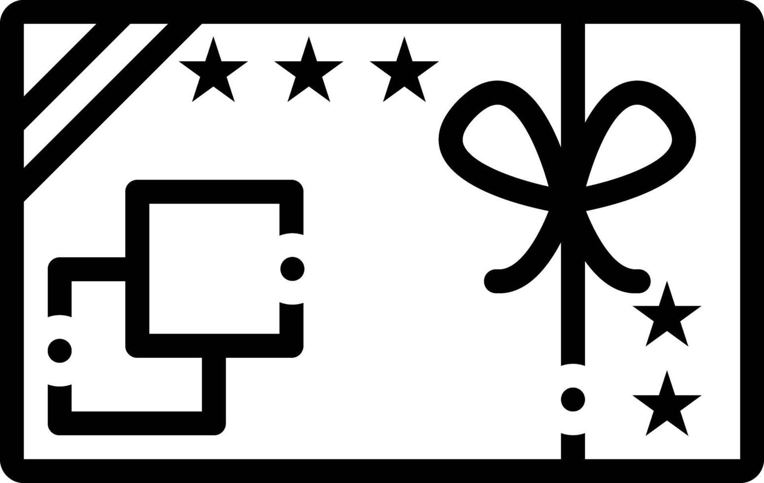 lijn pictogram voor cadeaubon vector