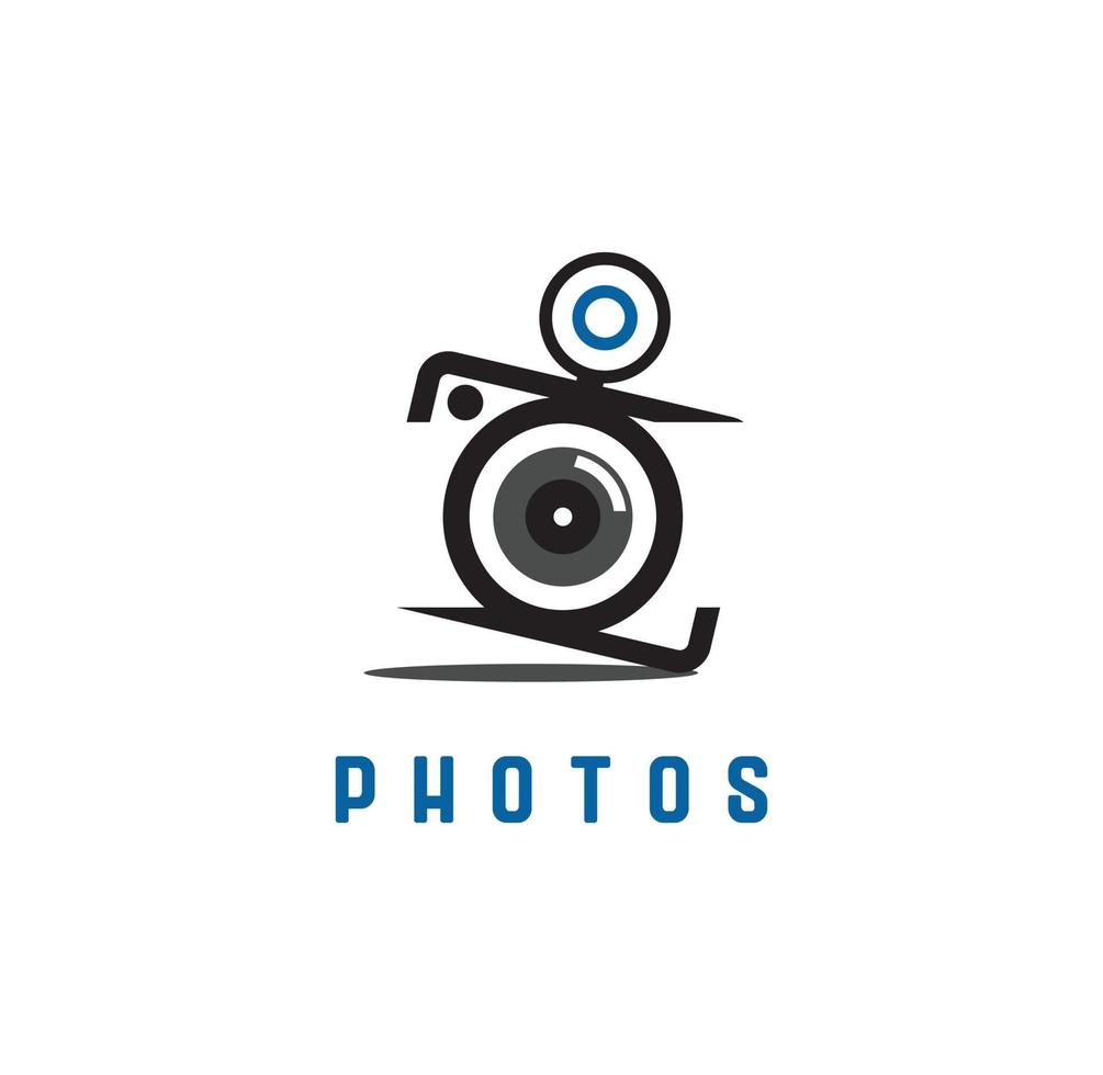 klassiek fotografiecamera logo-ontwerp vector