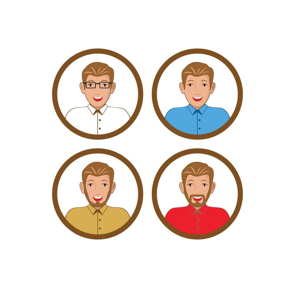 mannen pictogram avatar logo ontwerp vector