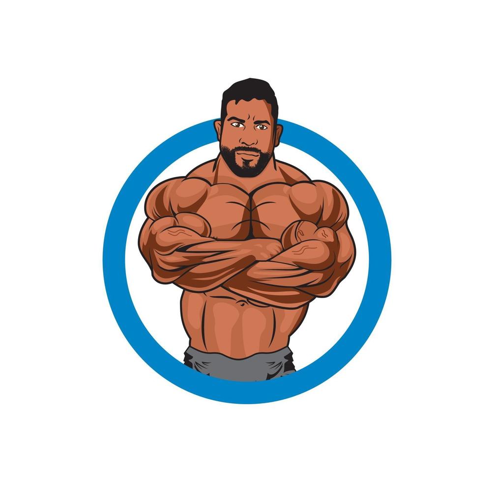 een man bodybuilder ontwerp illustratie vector