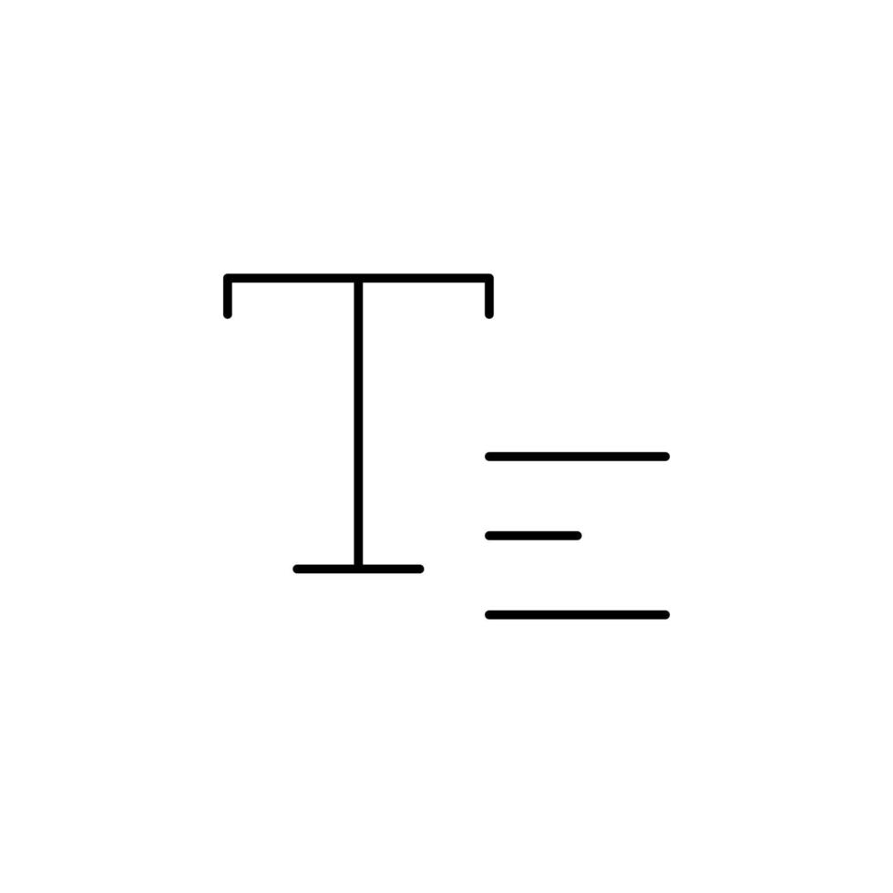 uitlijnen, tekst, teken vector icoon