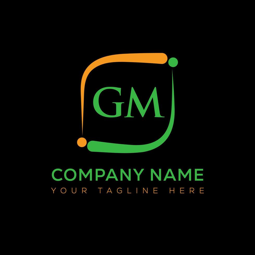 gm brief logo creatief ontwerp. gm uniek ontwerp. vector