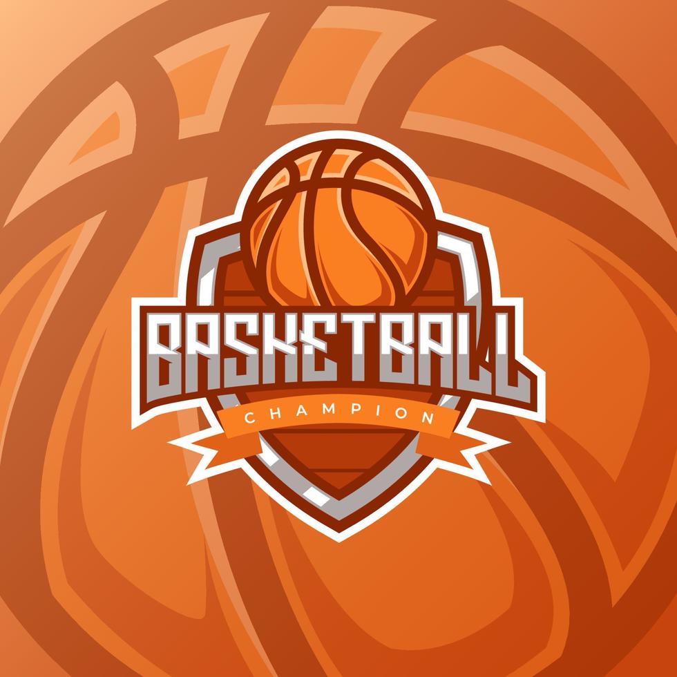 basketbal logo esport vector ontwerp