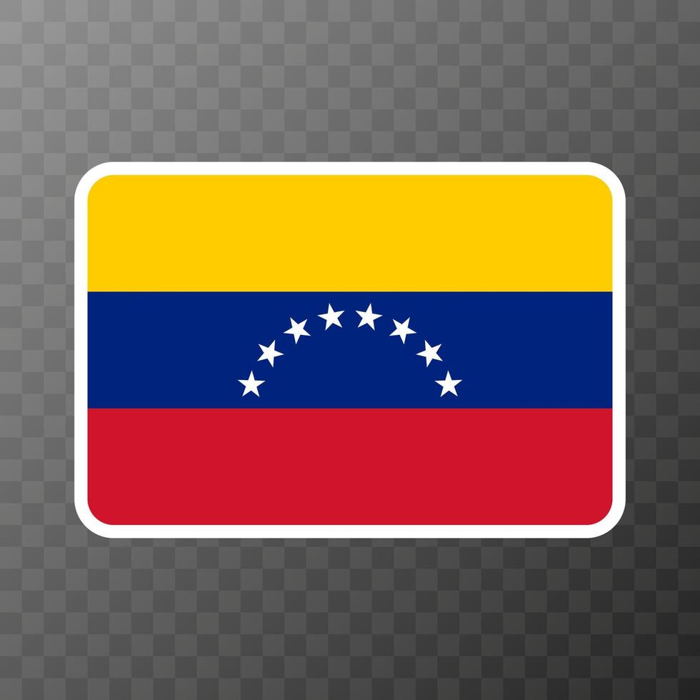 vlag van venezuela, officiële kleuren en verhoudingen. vectorillustratie. vector