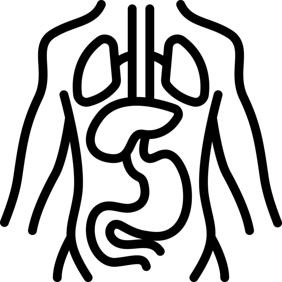 lijnpictogram voor anatomie vector