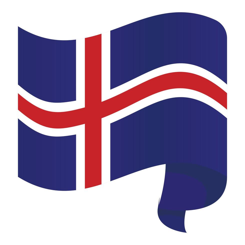 IJsland wind vlag icoon tekenfilm vector. reizen stad vector