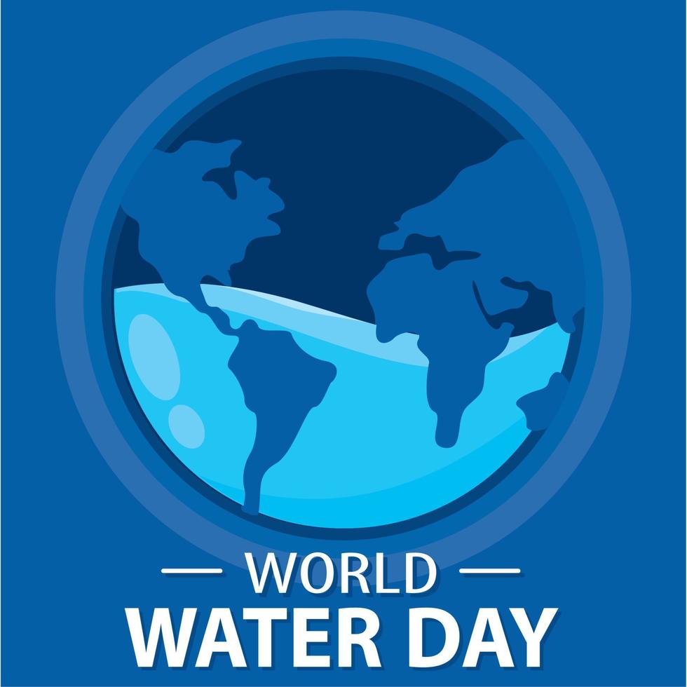 wereld water dag poster achtergrond vector illustratie