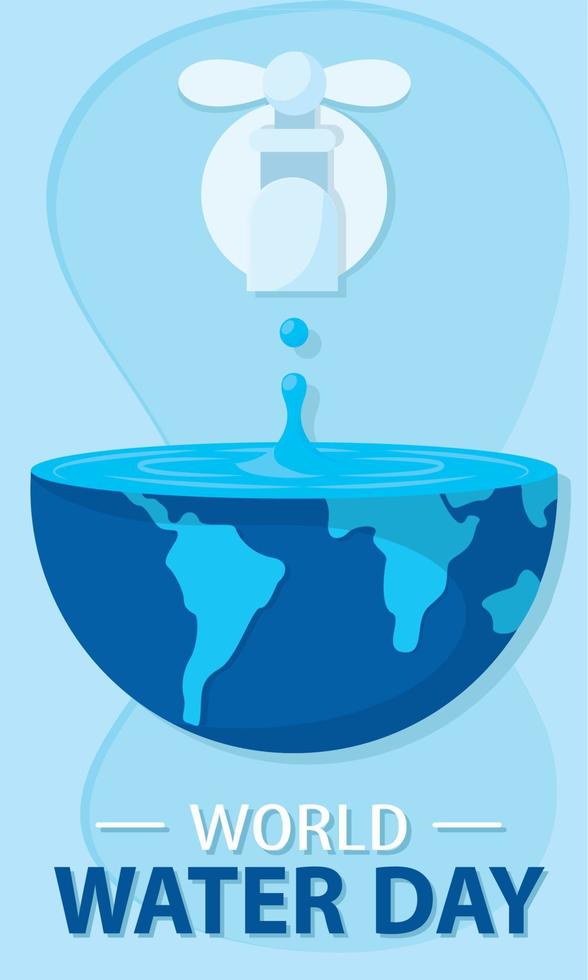 wereld water dag poster achtergrond vector illustratie