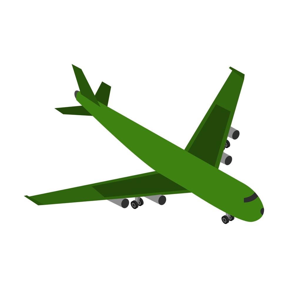 isometrisch vliegtuig op witte achtergrond vector