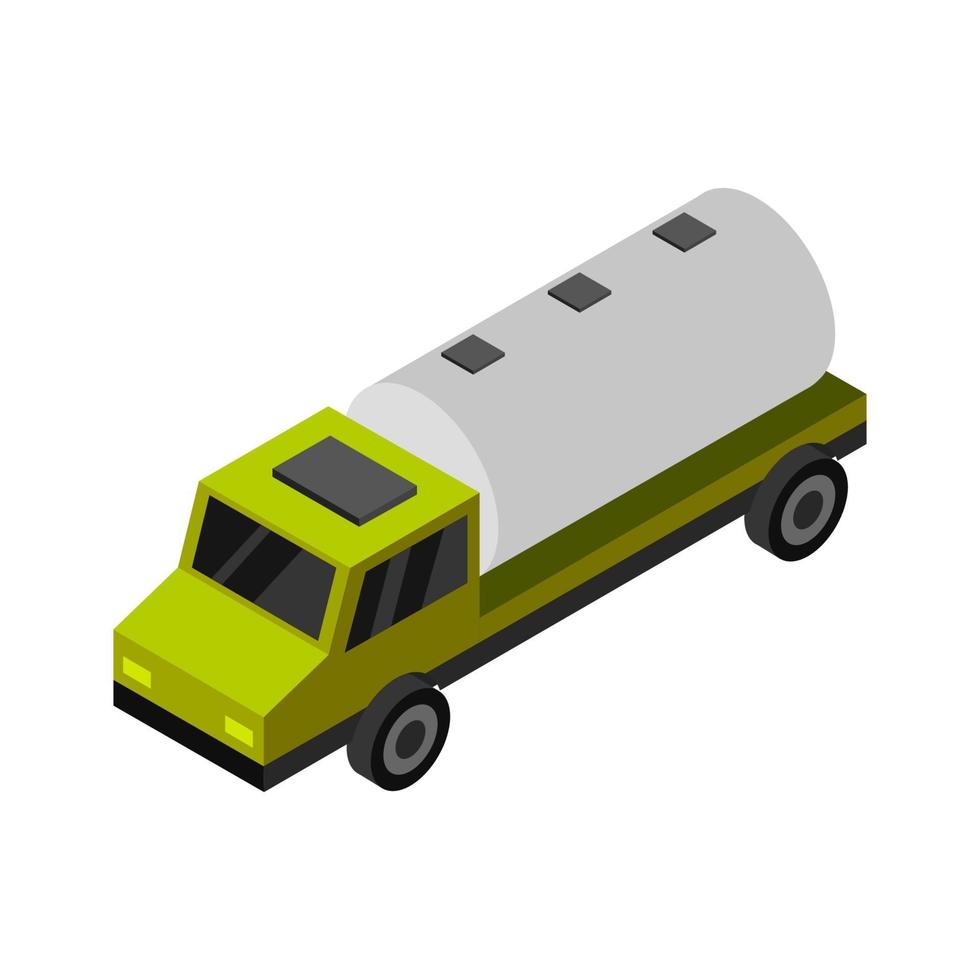 isometrische tankwagen vector