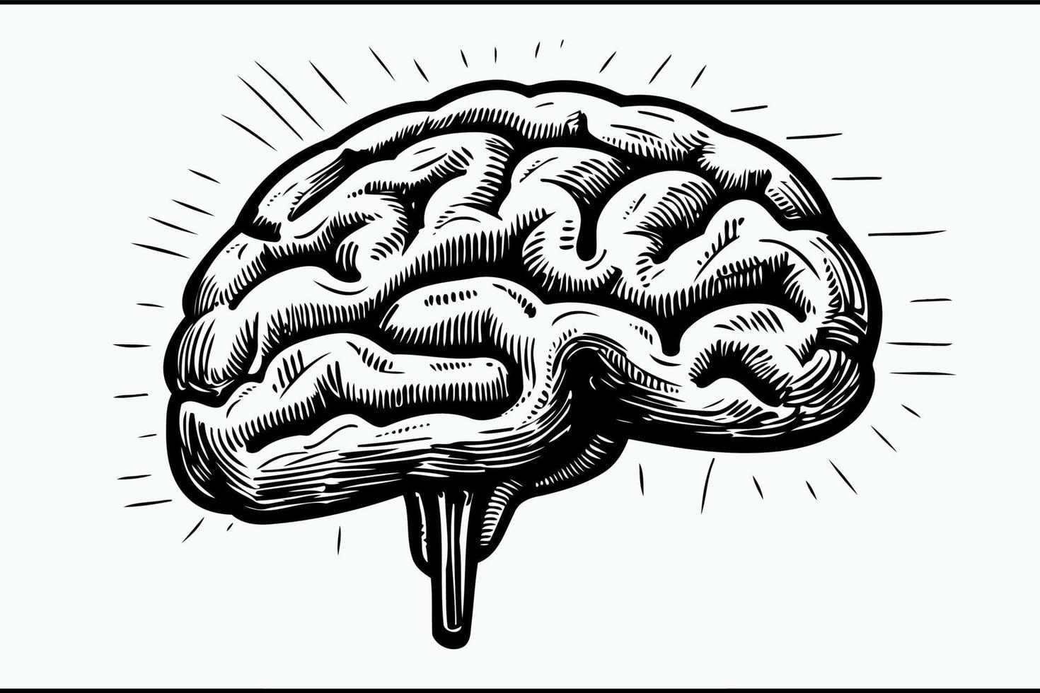 menselijk nerveus systeem hersenen orgaan vector