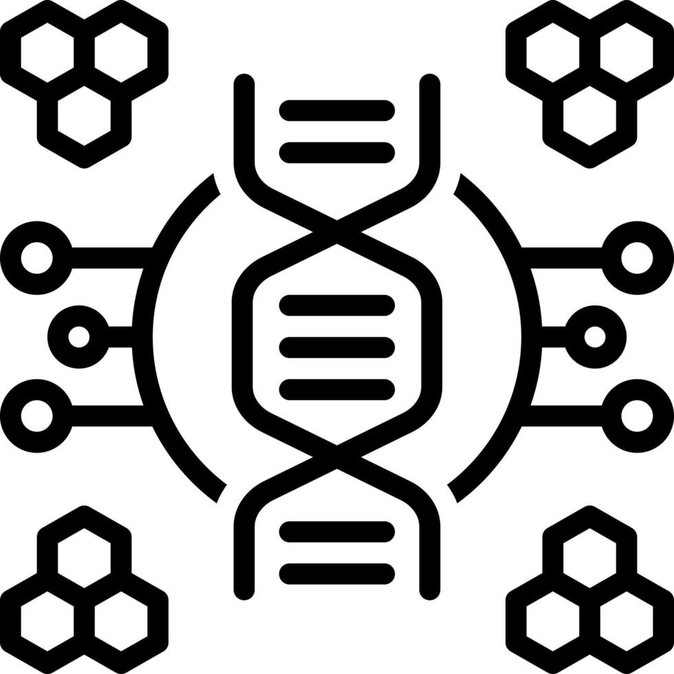 lijnpictogram voor dna vector