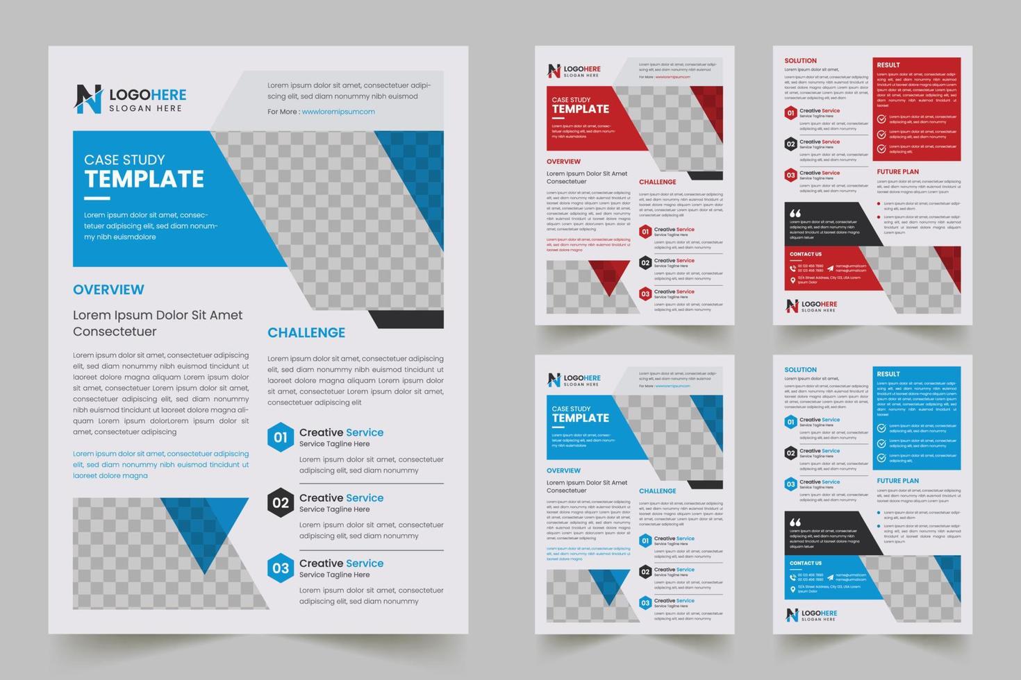 zakelijke geval studie brochure sjabloon ontwerp vector