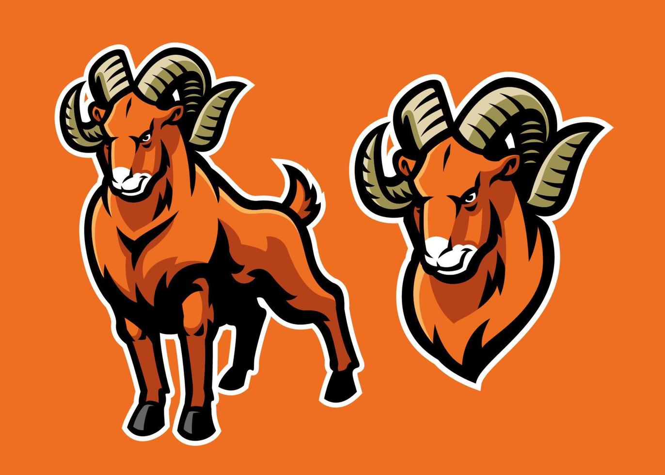 RAM schapen mascotte reeks vector