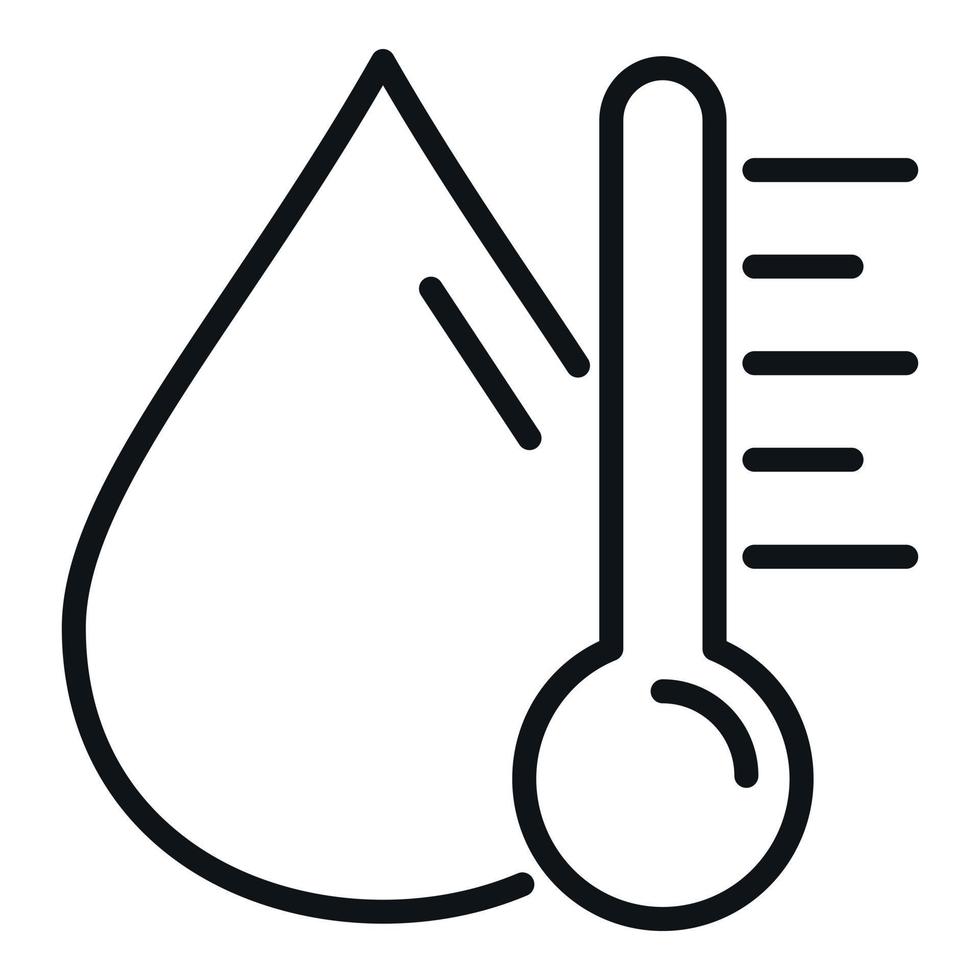 reparatie temperatuur icoon schets vector. koelkast onderhoud vector