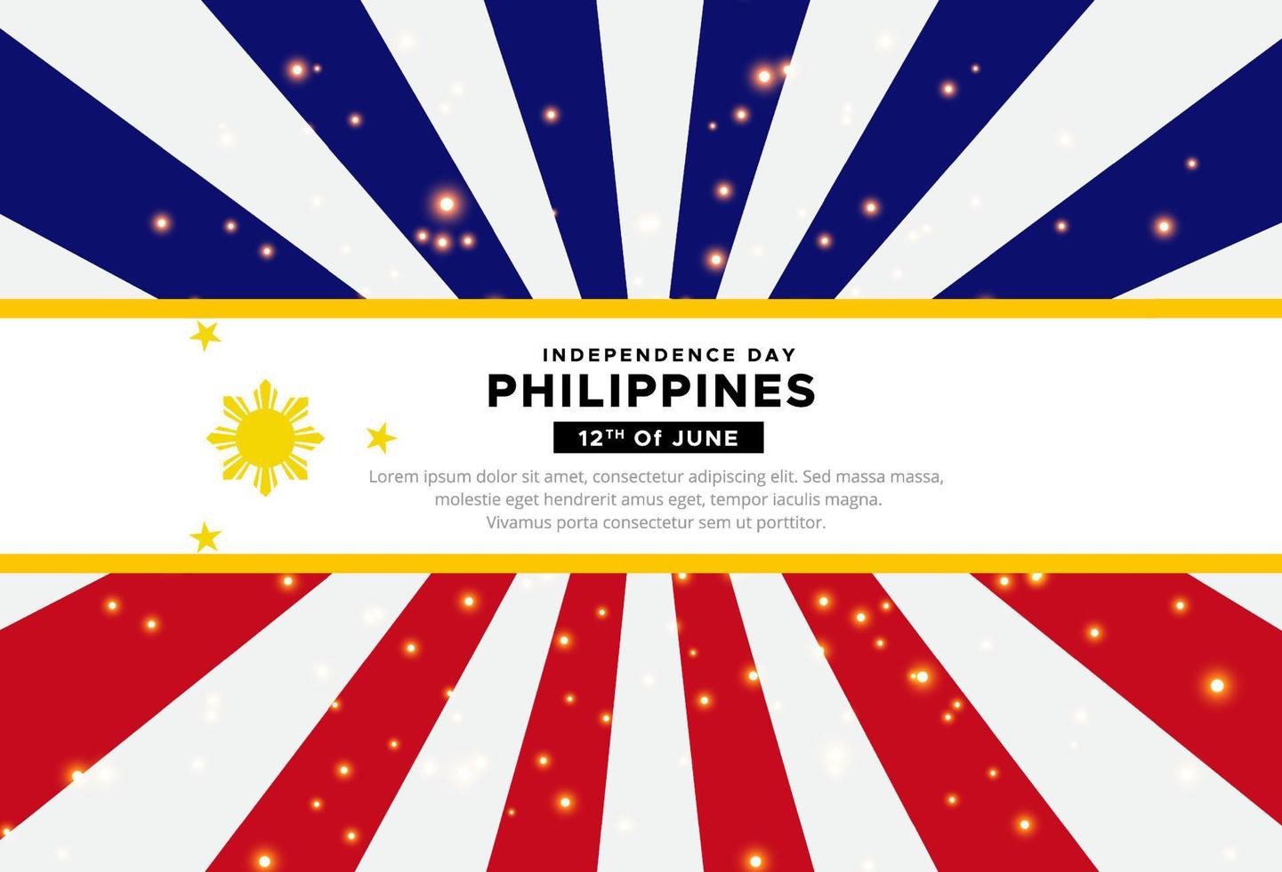 Filippijnen onafhankelijkheid dag ontwerp vector geschikt voor poster, sociaal media, banier, folder en backdrop