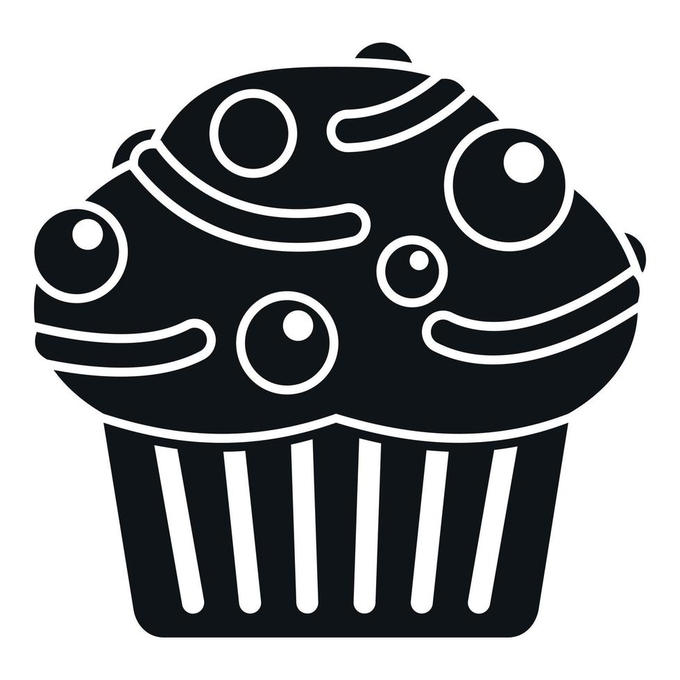 suiker muffin icoon gemakkelijk vector. taart voedsel vector