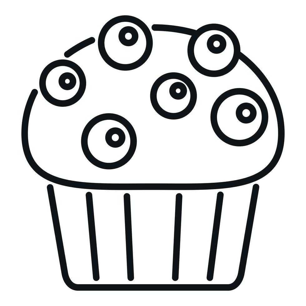 brood muffin icoon schets vector. taart voedsel vector