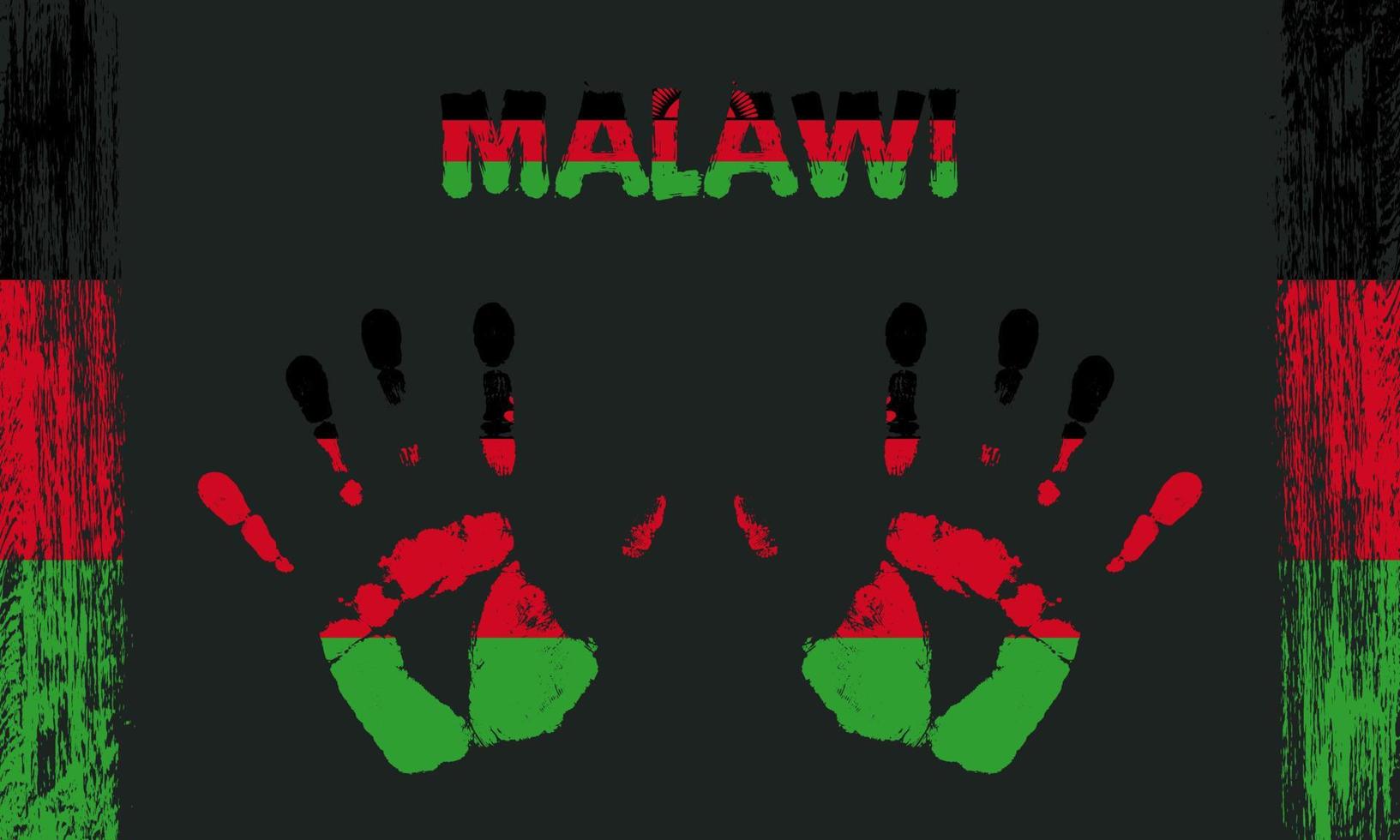 vector vlag van Malawi met een palm