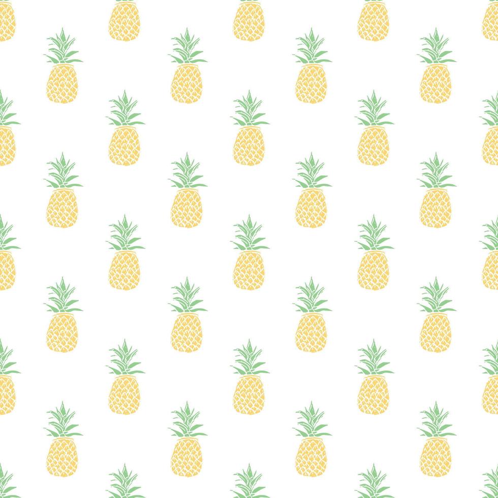 naadloos ananas patroon. tekening vector met ananas. wijnoogst ananas patroon