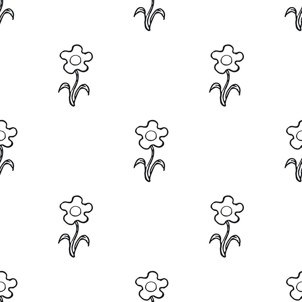 naadloos bloemen patroon. tekening bloemen achtergrond. voorjaar patroon vector