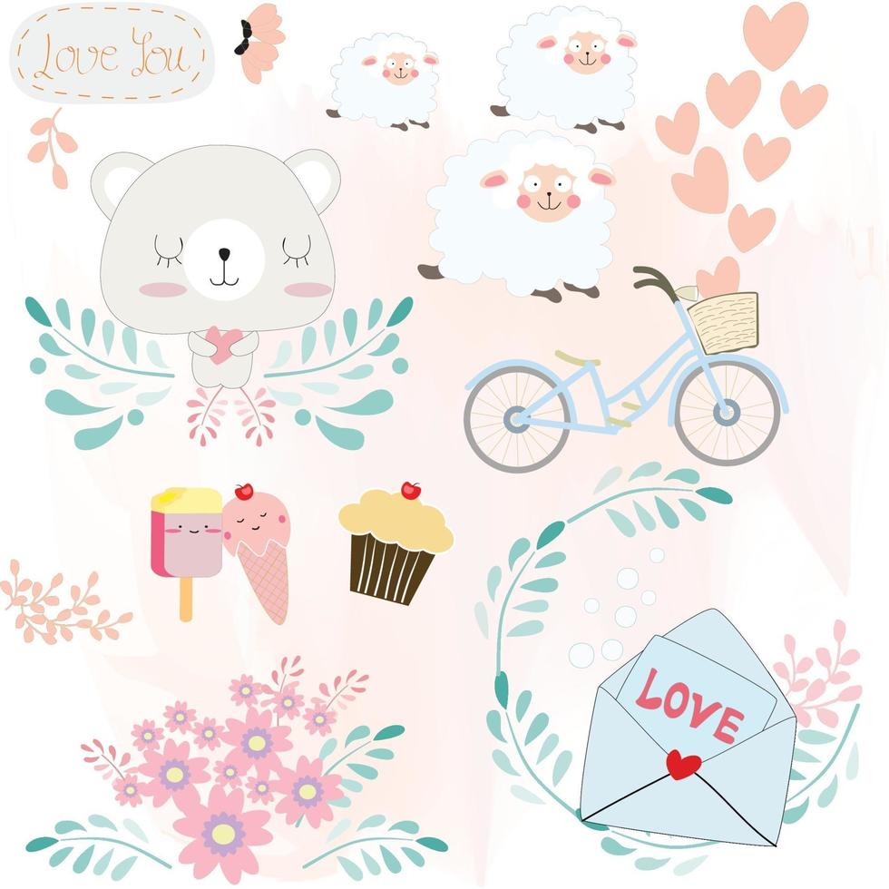 baby cartoon icoon of sticker vector