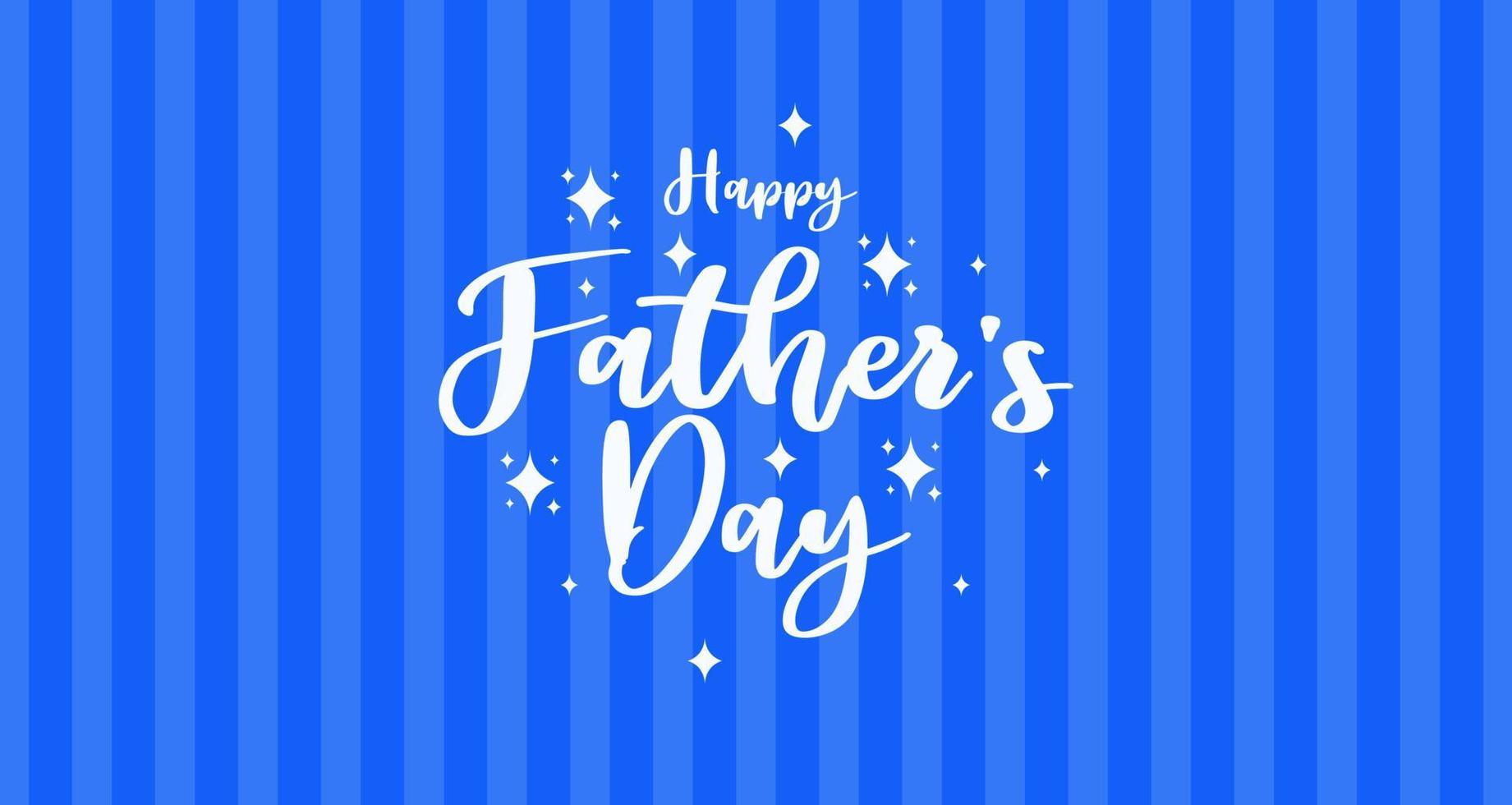 vector illustratie van gelukkig vader dag banier met typografie en blauw achtergrond